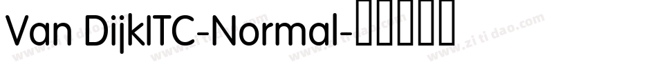 Van DijkITC-Normal字体转换